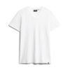 T-shirt met V-hals, slub en korte mouwen