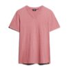 T-shirt met V-hals, slub en korte mouwen