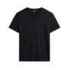 T-shirt met V-hals, slub en korte mouwen