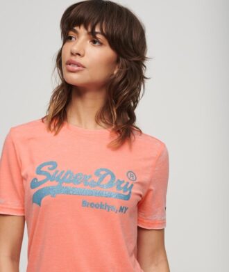 T-shirt met versierd Vintage logo