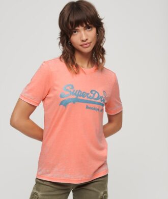 T-shirt met versierd Vintage logo