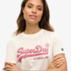 T-shirt met versierd Vintage logo