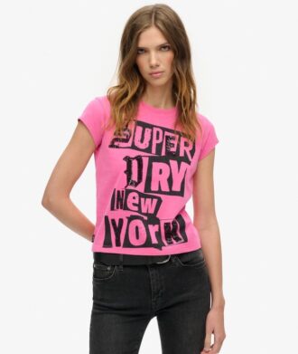 T-shirt met versierde punk-kapmouw