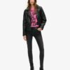 T-shirt met versierde punk-kapmouw