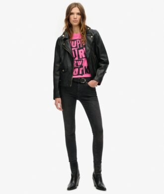 T-shirt met versierde punk-kapmouw