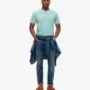 T-shirt van Organic Cotton met Vintage textuur