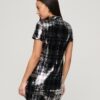 T-shirtjurk met hoge hals en pailletten