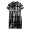 T-shirtjurk met hoge hals en pailletten
