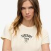 Tattoo Rhinestone T-shirt met getailleerde pasvorm