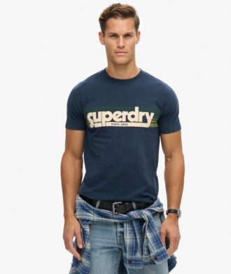 Terrain gestreept T-shirt met logo