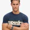 Terrain gestreept T-shirt met logo