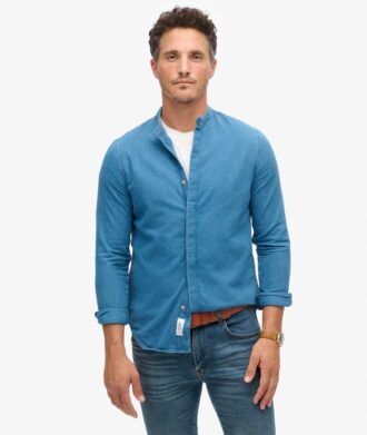 The Merchant Store – Henley Indigo Overhemd