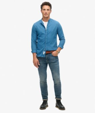 The Merchant Store – Henley Indigo Overhemd