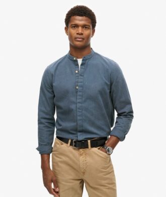 The Merchant Store – Indigo Henley-overhemd