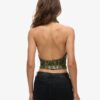 Top met cowl-halslijn en pailletten