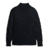 Trui met hoge hals en kabelpatroon uit gebreide kleding