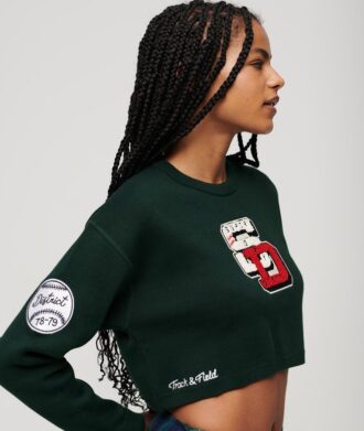 Varsity Cropped Crew-trui