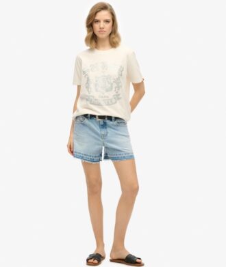 Varsity Relaxed T-shirt met versieringen