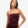 Velvet Bandeau Mini Jurk Velvet Bandeau Mini Jurk