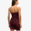 Velvet Bandeau Mini Jurk Velvet Bandeau Mini Jurk