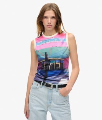 Vesttop met print