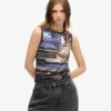 Vesttop met print