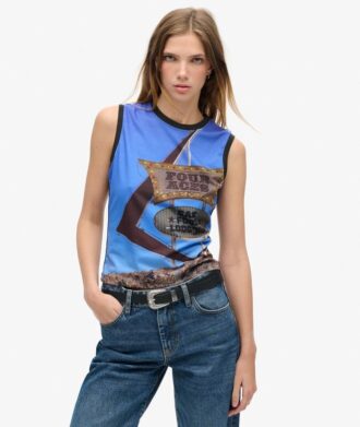 Vesttop met print