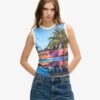 Vesttop met print