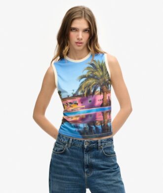 Vesttop met print