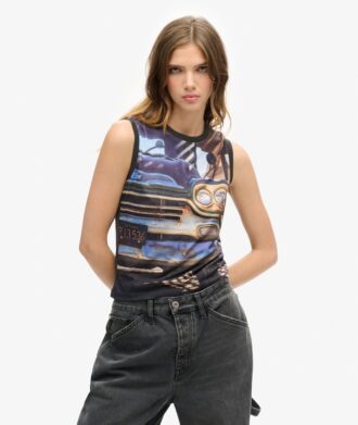 Vesttop met print