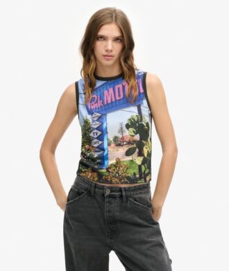 Vesttop met print
