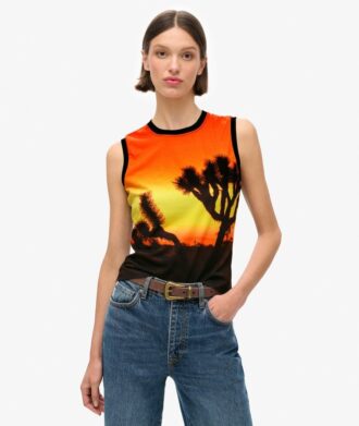 Vesttop met print