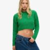 Vintage cropped trui met textuur