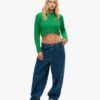 Vintage cropped trui met textuur