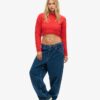 Vintage cropped trui met textuur