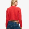 Vintage cropped trui met textuur