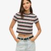 Vintage gestreept crop-T-shirt
