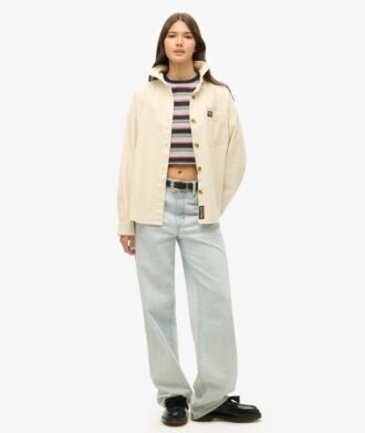 Vintage gestreept crop-T-shirt
