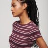 Vintage gestreept crop-T-shirt