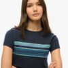 Vintage gestreept crop-T-shirt