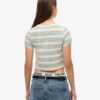 Vintage gestreept crop-T-shirt