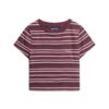 Vintage gestreept crop-T-shirt