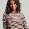 Vintage gestreepte crop-top met lange mouwen van Organic Cotton Vintage gestreepte crop-top met lange mouwen van Organic Cotton