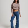 Vintage gestreepte crop-top met lange mouwen van Organic Cotton Vintage gestreepte crop-top met lange mouwen van Organic Cotton