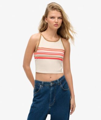 Vintage gestreepte surf-tanktop