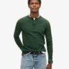 Vintage Henley-shirt met textuur Vintage Henley-shirt met textuur