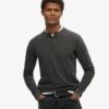 Vintage Henley-shirt met textuur