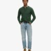 Vintage Henley-shirt met textuur Vintage Henley-shirt met textuur