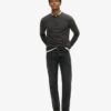 Vintage Henley-shirt met textuur