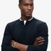 Vintage Henley-shirt met textuur